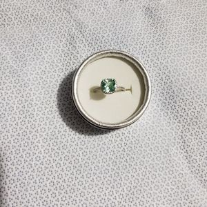 Sterling Silver 925 Lite Blue Aquamarine Colored Stone Ring sz 8